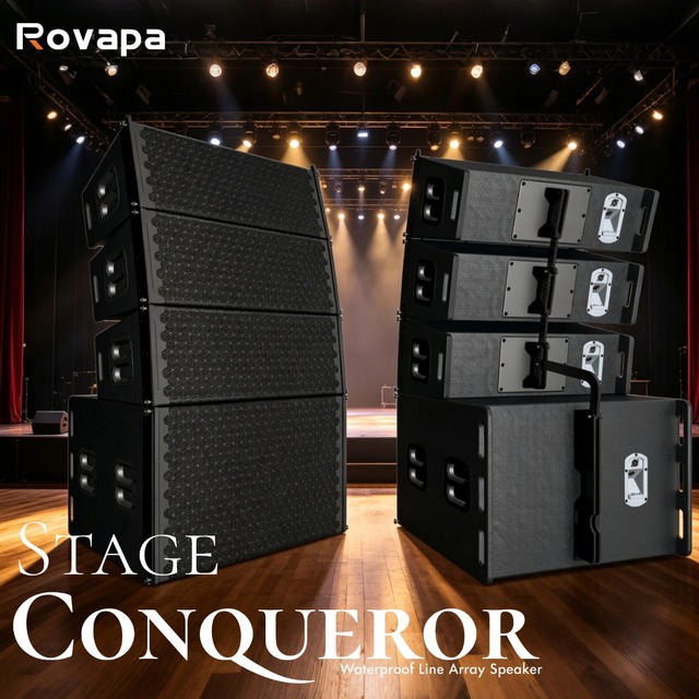 Sistema De Sonido Line Array Resistente Al Agua 500W 2x10 Pulgadas Con Subwoofer 18 Pulgadas Estadio Iglesia DJ Para Exterior