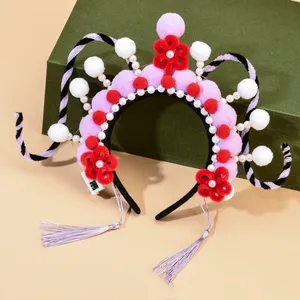 Accesorios para el Cabello de Ópera China Tradicional, Diadema con Luces LED, Bola de Peluche, Disfraz para Niñas, Accesorio para Fiestas - Product Image 6