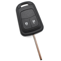Boîtier de clé télécommande de remplacement non coupé à 2 boutons pour véhicule, pour fournitures de réparation de serrurier