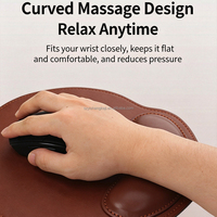 Repose-poignets en cuir PU antidérapant pour souris, pour bureau, PC, ordinateur portable, rembourrage en mousse à mémoire de forme, support pour les mains, tapis pour souris et clavier