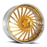 Rines Personalizados XL 20x9.5 21x10 22x11 5x112 5x120 5x114.3 con Acabado Dorado Radiante y Borde Pulido para Mercedes C43 AMG BMW Serie 3 G20