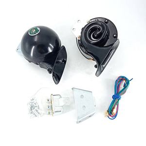 Klaxon de voiture et de moto 12V avec <span class=keywords><strong>125</strong></span> décibels de tonalité haute et basse Grand klaxon d'escargot 510/410Hz Conception de haut-parleur ABS 2 voies - Product Image 4