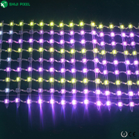 En plein air étanche P55 P100 programmable led rideau affichage rgb dot lumière transparent led pixel grille écran