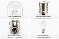Ampoule LED SMD WOOJONG Glass T20 0.6W E12 Base PSE 90-110V Marché Japonais Éclairage Résidentiel 6500K Lumière du Jour CRI80