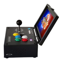 Console de jeu d'arcade avec joystick de combat, cabinet de jeu en métal de 10 pouces, avec garantie d'un an