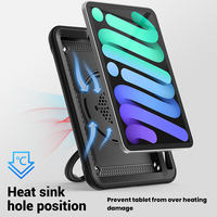 Étui robuste antichoc en TPE pour iPad Mini 7 A17 Pro 2024 8.3 pouces avec poignée et béquille rotative