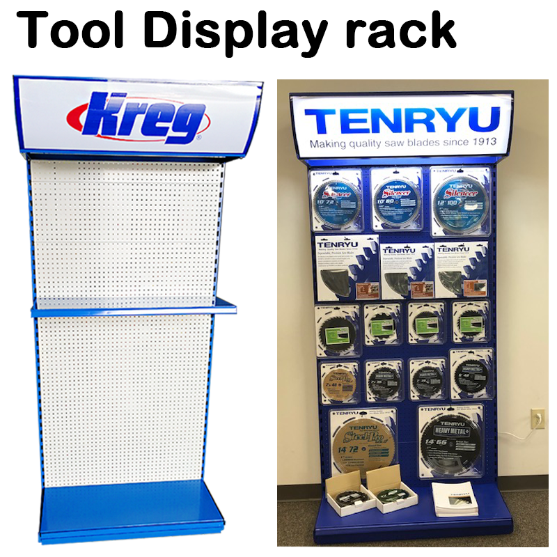 Apache Custom High Load Bearing Tool Display Rack Metal and Wood Combination for Supermarkets Shops Factories — view 2
