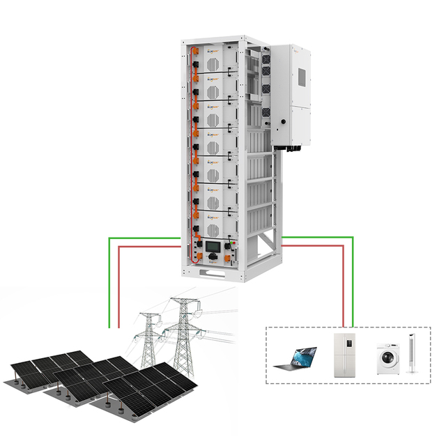 Outdoor Use All in One Commercial Solar System 30kw 50kw 100kw BESS Lithium Ion off Grid & Hybrid Solar Energy Power Solution
