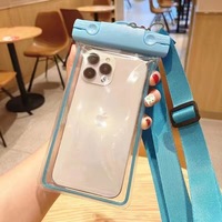 Bolsa Impermeable para Teléfono Móvil, Funda Universal de 8.5 Pulgadas para Exteriores, Resistente al Agua, de Alta Capacidad, con Cordón