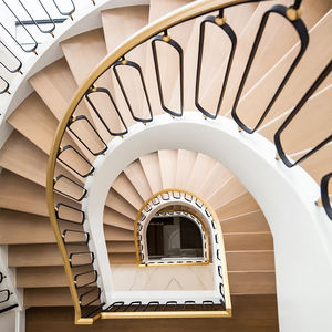 Barandilla <span class=keywords><strong>de</strong></span> Escalera <span class=keywords><strong>de</strong></span> Hierro Forjado Rústica <span class=keywords><strong>de</strong></span> Diseño Minimalista con Pasamanos Dorado, Barandillas <span class=keywords><strong>de</strong></span> Escalera Interiores Fáciles <span class=keywords><strong>de</strong></span> Instalar para Casas - Product Image 5