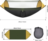 Hamac portable en maille polyester double avec lit balançoire extérieur au design moderne avec moustiquaire pour meubles