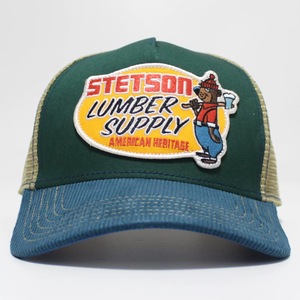 Casquette en suède personnalisée en gros - Casquette trucker vintage avec patch animal, casquette snapback en maille cordonnée, logo personnalisable en usine - Product Image 5