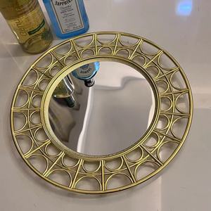 Nouvelle assiette creuse effet miroir, design rétro de luxe léger, esthétique raffinée, pour fruits, mariages, banquets et photographie - Product Image 1