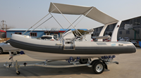 Qingdao Haohai – bateau en fibre de verre avec Logo sur mesure, utilisé, coque, plancher, Hovercraft, canoë