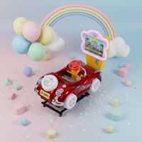 Manège à bascule pour enfants en forme de cheval, à monnayeur, avec écran LCD 19 pouces, jeu vidéo musical d'arcade en fibre de verre pour centre de jeux