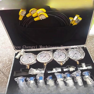 数字液压压力测试套件 4 个压力表 用于挖掘机零件诊断工具的液压压力表 - Product Image 3