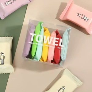 Toallas portátiles comprimidas para la cara y las manos Toalla de baño de limpieza facial desechable suave para acampar y viajar al aire libre - Product Image 2