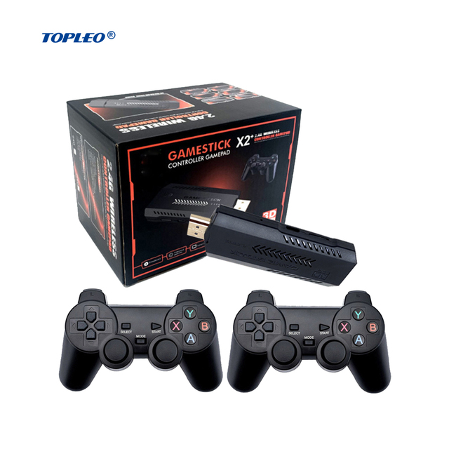 Topleo Video Game Stick Retro Classic Games with Wireless Dual X2 Controller Game Stick 4k Console