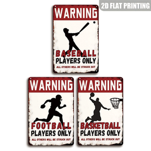 Segnaposto in metallo vintage: Solo giocatori di football, tutti gli altri saranno eliminati - Decorazione per la man cave - Product Image 1