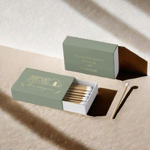 Cajas <span class=keywords><strong>de</strong></span> Cerillas <span class=keywords><strong>de</strong></span> Seguridad <span class=keywords><strong>de</strong></span> Papel con Logotipo Personalizado, Cerillas <span class=keywords><strong>de</strong></span> <span class=keywords><strong>Cera</strong></span> Ecológicas, Estilo Clásico, Cerillas Blancas y Negras para Decoración <span class=keywords><strong>de</strong></span> Fiestas y Eventos - Product Image 6