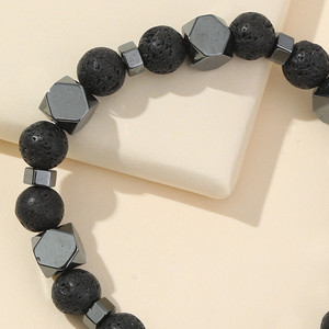 <span class=keywords><strong>Bracelet</strong></span> diffuseur d'<span class=keywords><strong>huile</strong></span> <span class=keywords><strong>essentielle</strong></span> parfumée en <span class=keywords><strong>pierre</strong></span> <span class=keywords><strong>volcanique</strong></span> noire, plusieurs Aspects, Bracelets perlés en hématite - Product Image 6