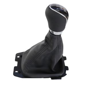 Pomo de Palanca de Cambios de 5 Velocidades para <span class=keywords><strong>Ford</strong></span> Fiesta <span class=keywords><strong>Ecosport</strong></span> 2013-2018 con Funda de Cuero y Cubierta Antipolvo, Compatible con Modelos 2016 2017 - Product Image 2