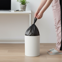 Sacs poubelle en PE HDPE LDPE haute résistance, taille moyenne, 180 unités, 19 x 21 pouces, noir et blanc, sac de poubelle, 23 gallons, sac poubelle en plastique