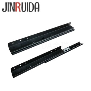 JINRUIDA Rail coulissant robuste à roulement à billes pour table de <span class=keywords><strong>baie</strong></span> <span class=keywords><strong>vitrée</strong></span>, quincaillerie de meuble pour rail de bureau télescopique dissimulé - Product Image 1
