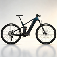 Vélo électrique tout-terrain à suspension intégrale en fibre de carbone, moteur central Bafang M560 500W, 12 vitesses, batterie 720Wh longue autonomie