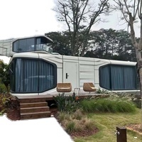 Direct usine maison préfabriquée de luxe personnalisée petit resort camping maison préfabriquée capsule spatiale hôtel extérieur à vendre