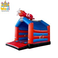 Château gonflable écologique pas cher, qualité commerciale, PVC robuste, garantie 3 ans, taille personnalisable pour les fêtes d'enfants