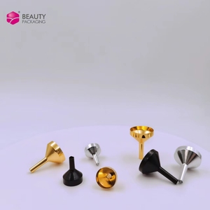 Mini <span class=keywords><strong>Imbuto</strong></span> in Metallo Dorato, Argentato e Nero per Separazione Cosmetici, <span class=keywords><strong>Imbuto</strong></span> in Acciaio Inossidabile - Product Image 3