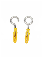 Vis à œil en acier inoxydable/acier au carbone, plaqué zinc blanc, M6 à M12, pour fixation de cordons de rideaux et stores (emballage de détail)