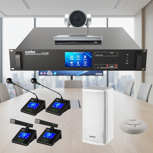 SONBS 5G Wired Wireless Integrated Audio Video Conference System Dante Function 5000 Wired + 300 Wireless Microphones Camera