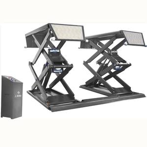 Ультратонкий 3-тонный гидравлический ножничный подъемник для автомобилей, хит продаж, сертифицированный CE, напольный ножничный подъемник для автомобилей - Product Image 3