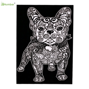 Custom Design Fuzzy Velvet Poster Printed Coloring Sheets Wholesale Creative Diy Crafts Design for School Handicraft Travel Toys
