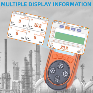 SHIELD 便携式多气体检测仪 4 合 1 CO O2 H2S CH4 OEM ODM 彩色显示屏 声光报警 手持式气体分析仪 - Product Image 4