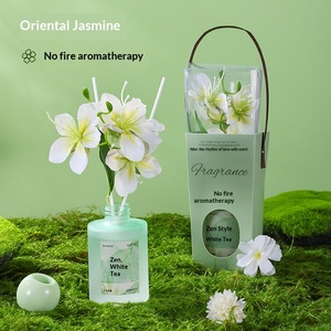 Diffuseur sans flamme de fleurs de jasmin oriental, coffret cadeau, cloche à main, décoration aromatique, parfum d'intérieur, souvenir - Product Image 2