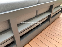 Hangkai Outdoor-Möbelset Wasserdichtes Outdoor-Sofa-Set Pulverbeschichtetes Aluminium Garten-Sofa-Set
