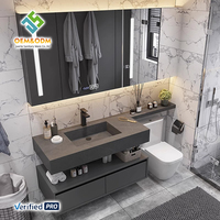Meubles-Lavabos OEM 2025 Juerte Faciles à Nettoyer, Comprenant Bureau, Armoire, Panneau Miroir, Lavabo et Robinet, pour Application Salle à Manger