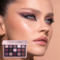 Palette de fards à paupières professionnels 15 couleurs, senteurs nude, longue tenue, multi-glamour, marque privée