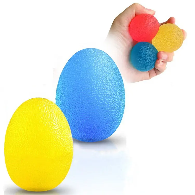 हाथ व्यायाम गेंदों तनाव से राहत गठिया के लिए व्यायाम तनाव गेंदों उंगली कलाई हाथ भौतिक पुनर्वास निचोड़ जेल अंडा