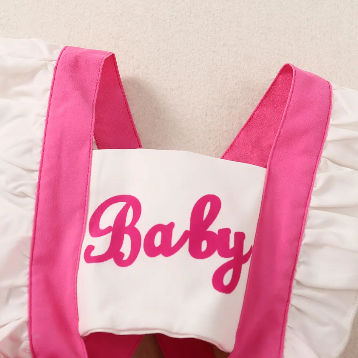 Macacão de verão para bebês meninas, roupas de bebê rosa, vestido de menina