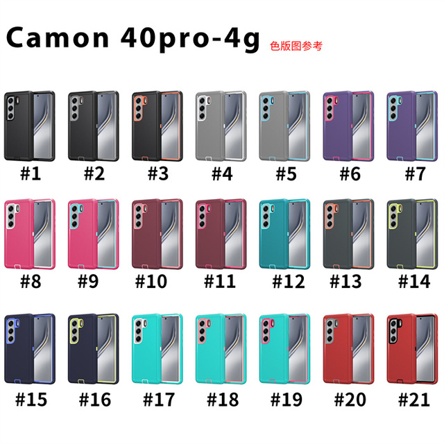 Lichicase New Design Contrasting Color All Inclusive Phone Housings for Tecno Spark GO3 Camon 40 40 Pro Protective Shell