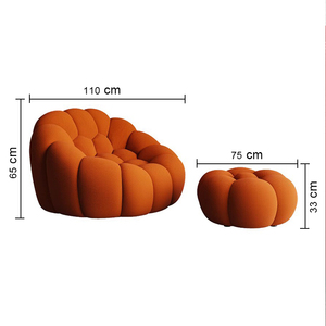 Poltrona Singola Rotonda Roche Bobois Bubble Comfort, Lussuosa Poltrona d'Accentò <span class=keywords><strong>Rossa</strong></span>, Arredamento Moderno per Soggiorno - Product Image 5