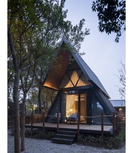 Villa triangular de lujo de 60m2, casa prefabricada <span class=keywords><strong>con</strong></span> marco de acero, <span class=keywords><strong>Panel</strong></span> sándwich, respetuoso <span class=keywords><strong>con</strong></span> el medio ambiente, resistente al agua, importado de China - Product Image 5