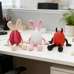 Jouets de lapin de Pâques amusants imprimés en 3D Vashine, décoration de la maison, PLA, figurines amusantes imprimées en 3D, ornements de bureau créatifs - Product Image 1