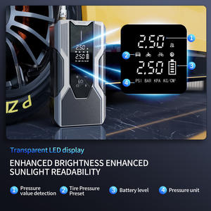 Новинка: Портативное пусковое устройство для автомобиля с функцией компрессора, аварийный инструмент, бустер для авто с LED-подсветкой - Product Image 2