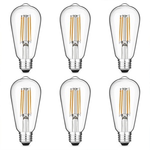 St64 <strong>Edison</strong> <strong>LED</strong> <strong>Filament</strong> Screw Retro Tungsten Nipple Light Bulb Warm Yellow Light <strong>E27</strong> AC Bulbs - Product Image 1