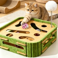 Filz-Katzenpuzzle-Spielzeug Interaktiver Glockenball-Teaser für Alle Katzen Lindert Langeweile & Schützt Möbel